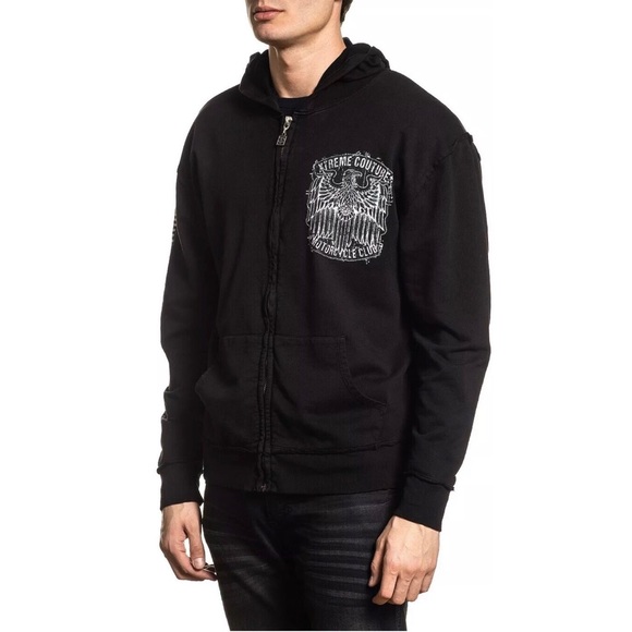 Xtreme Couture By AFFLICTION Men Hoodie CLUB CHAPTER - Picture 14 of 15